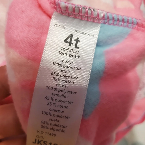 NWOT Carter's Girl Fleece Zipper Footed Kitty Pajamas 4T - Picture 6 of 6